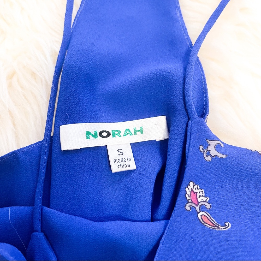 4/$25 Norah | blue paisley print tank top size small - Picture 4 of 6